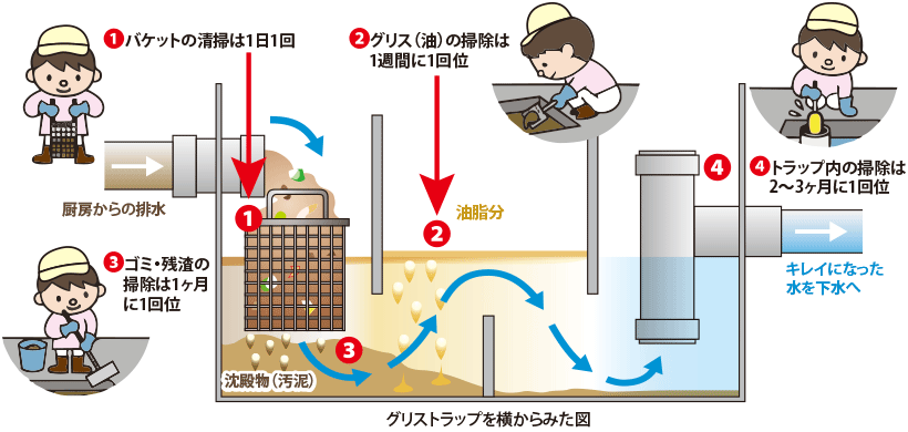 グリストラップを横から見た図